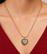 Gold cubic zirconia gold plated necklace for women