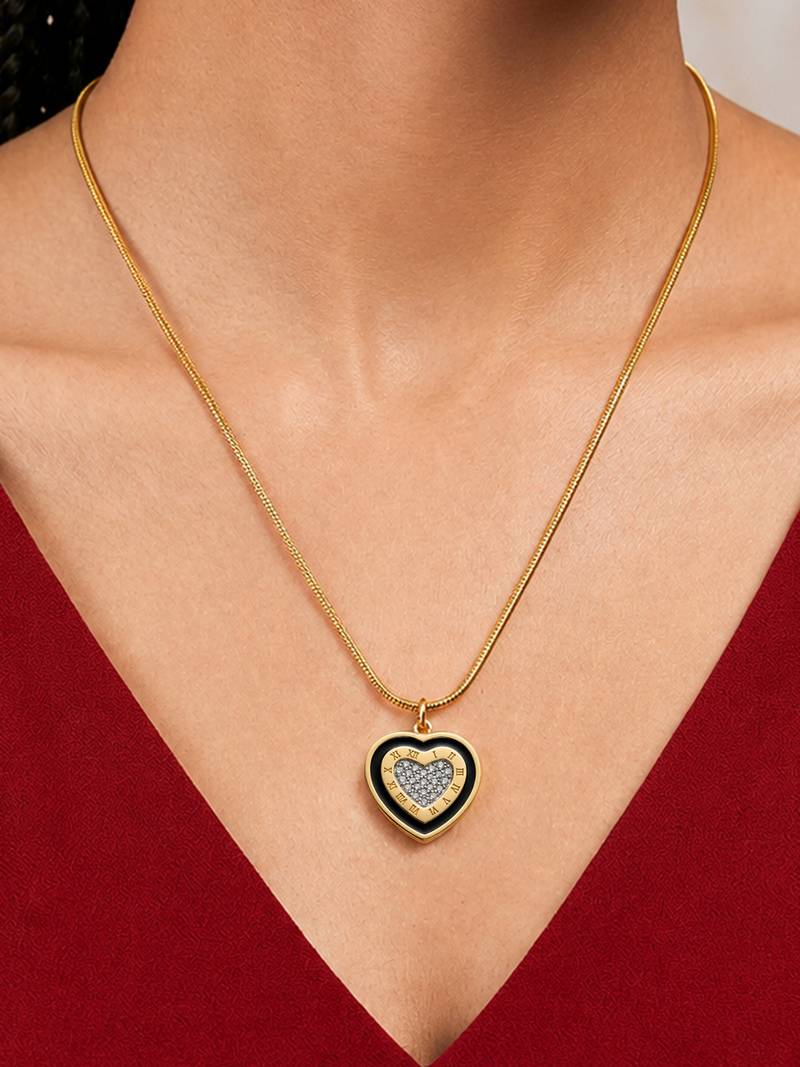 Gold cubic zirconia gold plated necklace for women