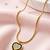 Gold cubic zirconia gold plated necklace for women