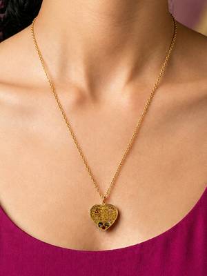 Gold cubic zirconia gold plated necklace for women 1