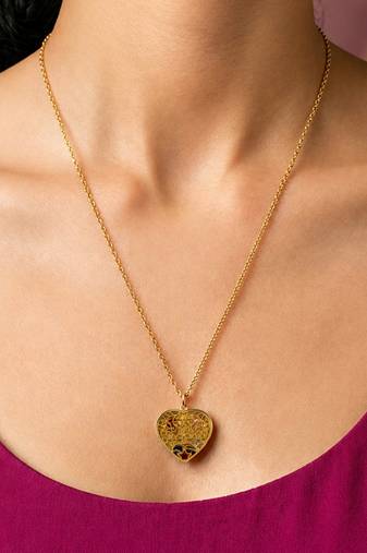 Gold cubic zirconia gold plated necklace for women