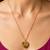 Gold cubic zirconia gold plated necklace for women