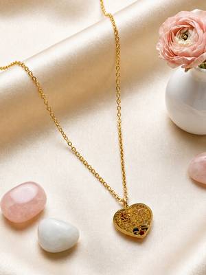 Gold cubic zirconia gold plated necklace for women 2