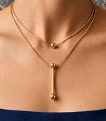 Gold cubic zirconia gold plated necklace for women