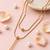 Gold cubic zirconia gold plated necklace for women