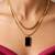 Gold cubic zirconia gold plated necklace for women