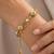 Gold cubic zirconia gold plated bracelet for women