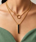 Gold cubic zirconia gold plated necklace for women