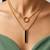 Gold cubic zirconia gold plated necklace for women