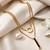 Gold cubic zirconia gold plated necklace for women