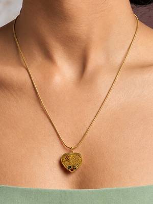 Gold cubic zirconia gold plated necklace for women 1