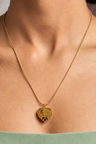 Gold cubic zirconia gold plated necklace for women
