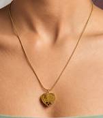 Gold cubic zirconia gold plated necklace for women