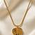 Gold cubic zirconia gold plated necklace for women