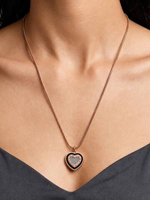 Gold cubic zirconia gold plated necklace for women 1