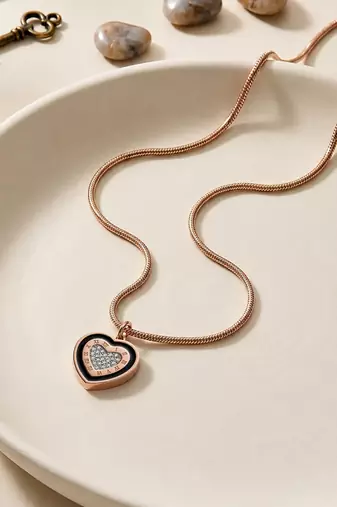 Gold cubic zirconia gold plated necklace for women