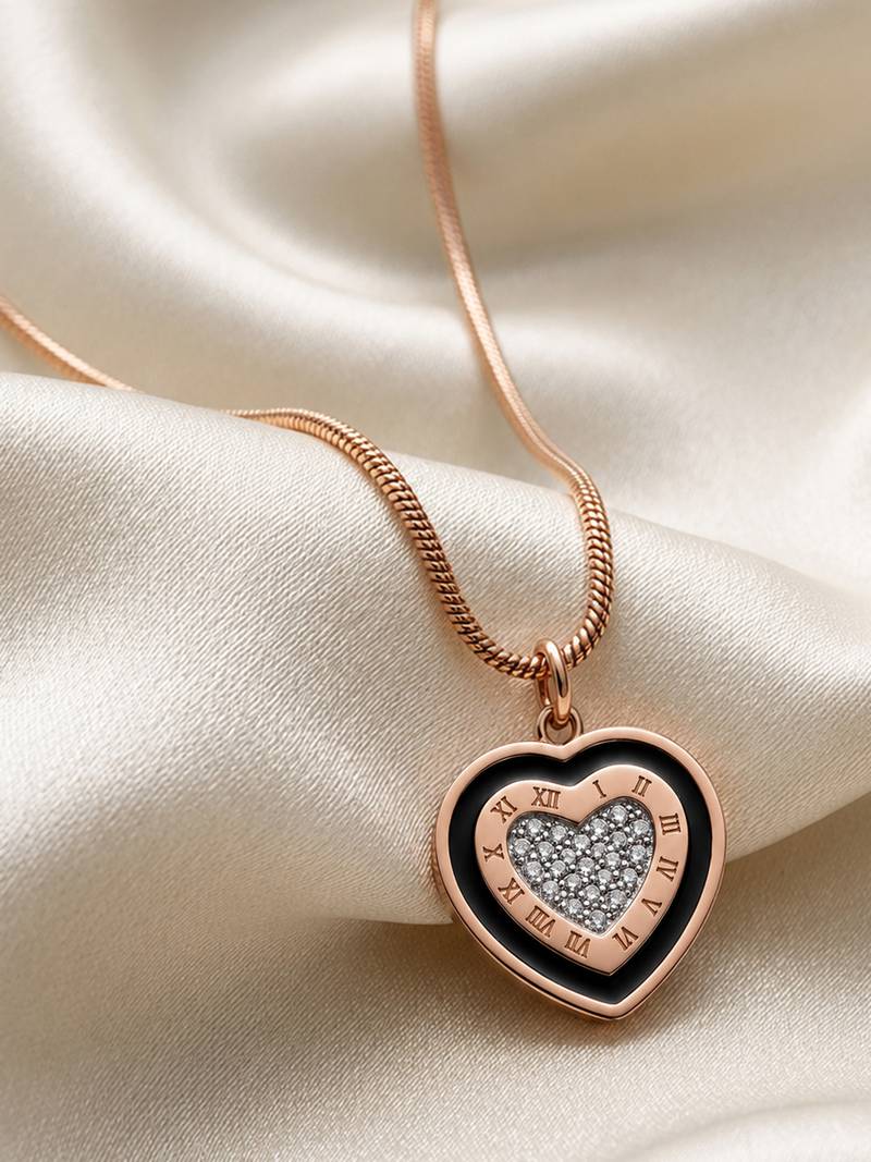 Gold cubic zirconia gold plated necklace for women