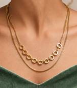 Gold cubic zirconia gold plated necklace for women