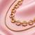 Gold cubic zirconia gold plated necklace for women