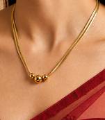 Gold cubic zirconia gold plated necklace for women