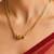 Gold cubic zirconia gold plated necklace for women