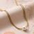 Gold cubic zirconia gold plated necklace for women