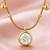 Gold cubic zirconia gold plated necklace for women