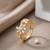 Gold cubic zirconia gold plated finger ring for women