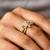 Gold cubic zirconia gold plated finger ring for women