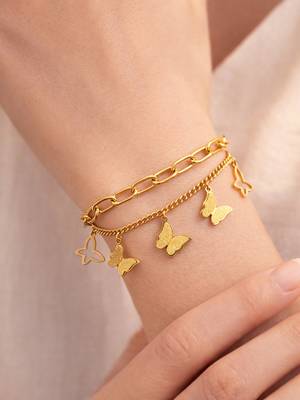 Gold cubic zirconia gold plated bracelet for women 1
