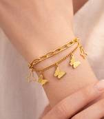 Gold cubic zirconia gold plated bracelet for women