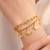 Gold cubic zirconia gold plated bracelet for women