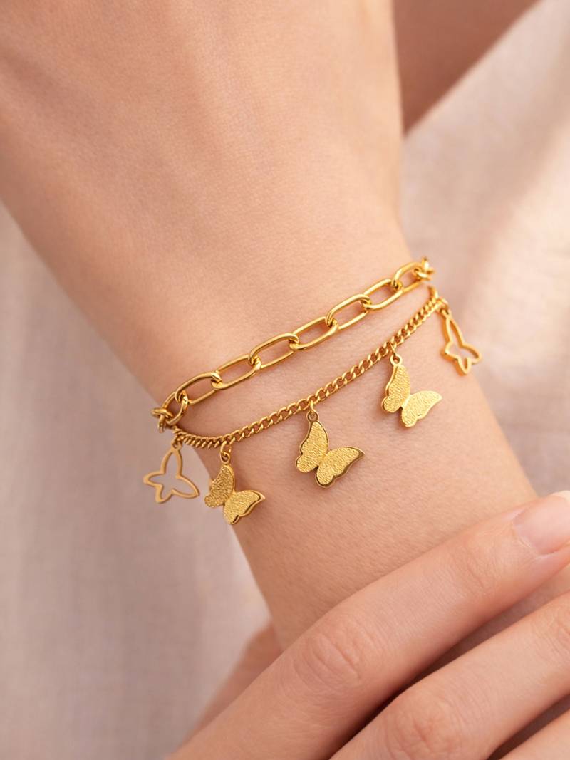 Gold cubic zirconia gold plated bracelet for women