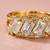 Gold cubic zirconia gold plated finger ring for women