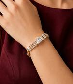 Gold cubic zirconia gold plated bracelet for women