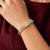 Gold cubic zirconia gold plated bracelet for women
