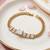 Gold cubic zirconia gold plated bracelet for women