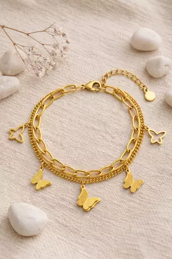 Gold cubic zirconia gold plated bracelet for women