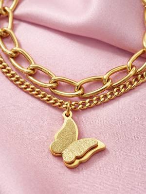 Gold cubic zirconia gold plated bracelet for women 3
