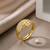 Gold cubic zirconia gold plated finger ring for women