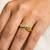 Gold cubic zirconia gold plated finger ring for women