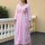 Floral Embroidered Thread Work Cotton A Line Kurta With Trousers & Dupatta