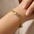 Gold cubic zirconia gold plated bracelet for women