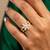 Gold cubic zirconia gold plated finger ring for women