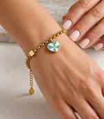 Gold cubic zirconia gold plated bracelet for women