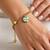 Gold cubic zirconia gold plated bracelet for women