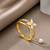 Gold cubic zirconia gold plated finger ring for women