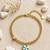 Gold cubic zirconia gold plated bracelet for women