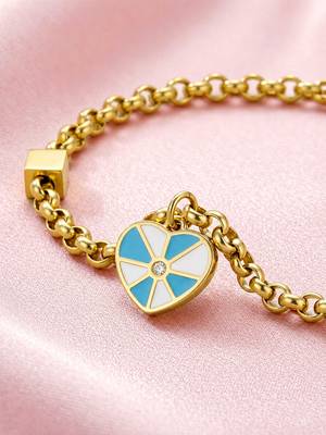 Gold cubic zirconia gold plated bracelet for women 3