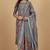 Floral printed cotton round neck kurta trouser & dupatta set